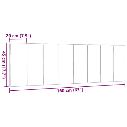 Cuscino Testiera Nero 160 cm in Tessuto - homemem39