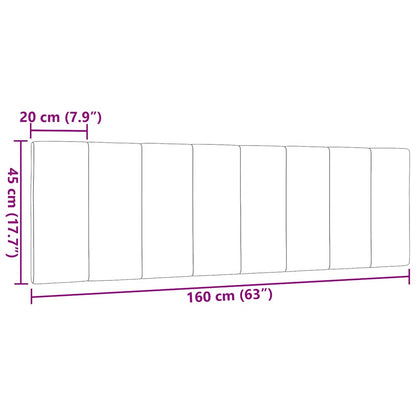 Cuscino Testiera Hanko Crema 160 cm in Tessuto