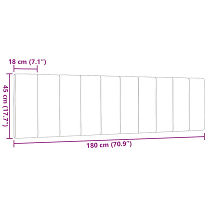 Cuscino Testiera Grigio Scuro 180 cm in Tessuto - homemem39