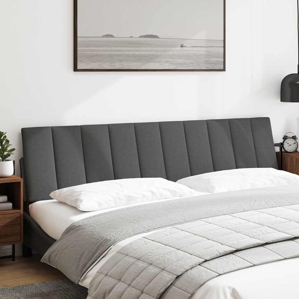 Cuscino Testiera Hanko Grigio Scuro 200 cm in Tessuto