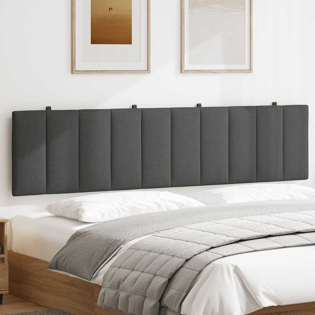 Cuscino Testiera Hanko Grigio Scuro 200 cm in Tessuto