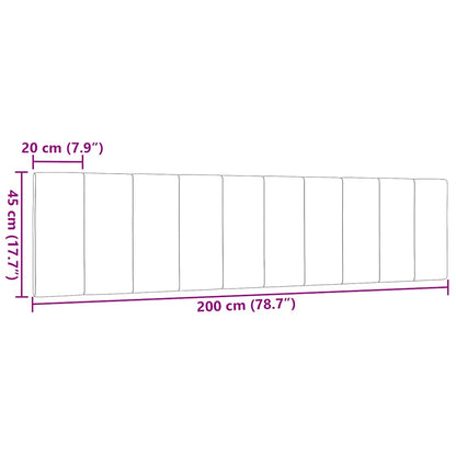 Cuscino Testiera Hanko Grigio Scuro 200 cm in Tessuto