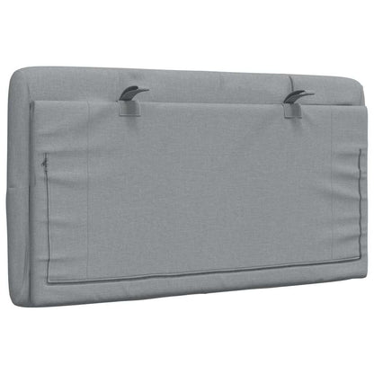 Cuscino Testiera Grigio Chiaro 80 cm in Tessuto - homemem39