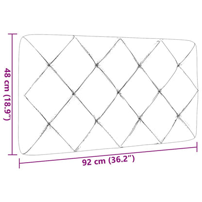 Cuscino Testiera Grigio Chiaro 90 cm in Tessuto - homemem39