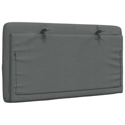 Cuscino Testiera Grigio Scuro 90 cm in Tessuto - homemem39