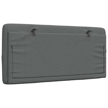 Cuscino Testiera Grigio Scuro 100 cm in Tessuto - homemem39