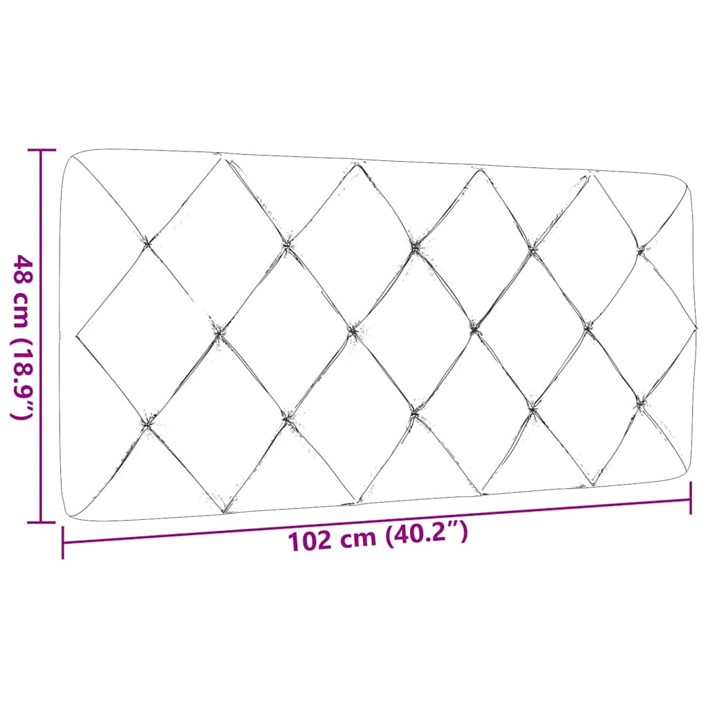 Cuscino Testiera Marrone Scuro 100 cm in Tessuto - homemem39