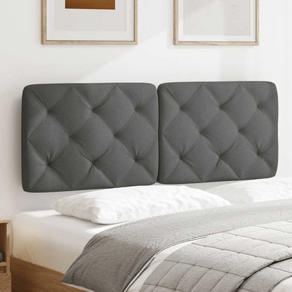 Cuscino Testiera Grigio Scuro 120 cm in Tessuto - homemem39