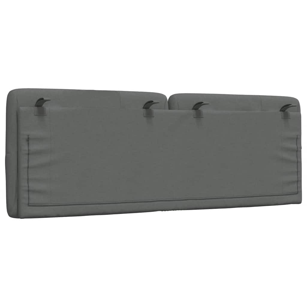 Cuscino Testiera Grigio Scuro 120 cm in Tessuto - homemem39