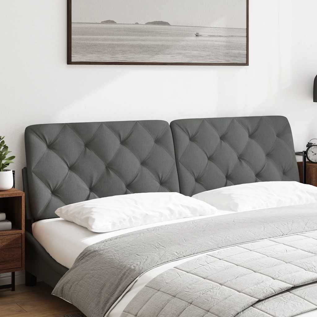 Cuscino Testiera Grigio Scuro 180 cm in Tessuto - homemem39