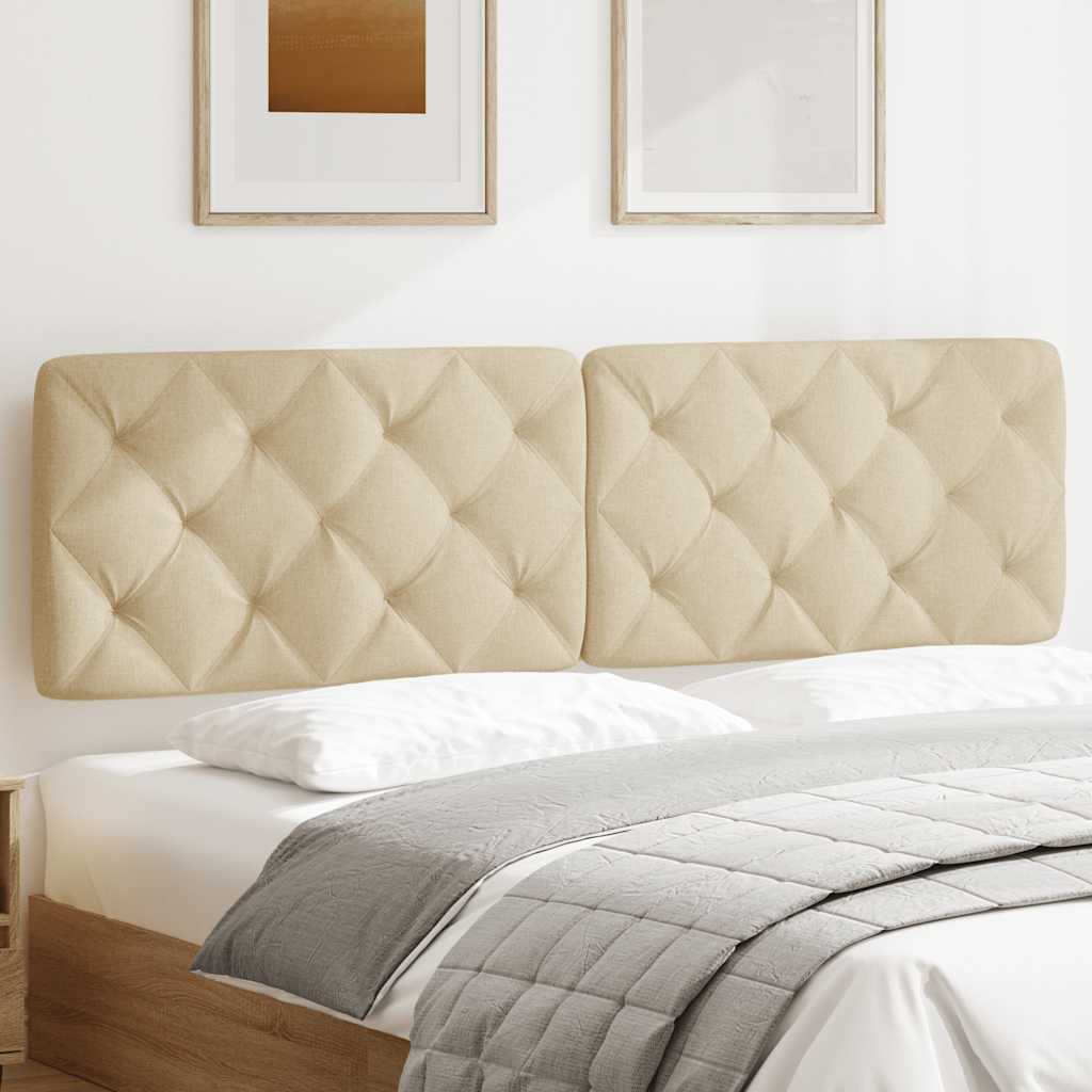 Cuscino Testiera Crema 180 cm in Tessuto - homemem39