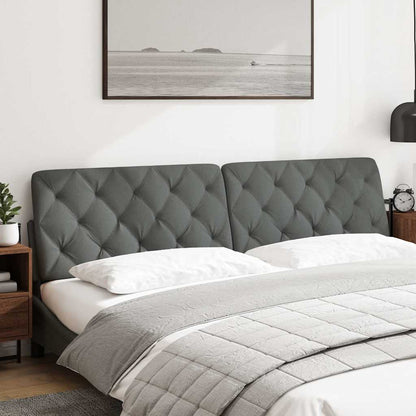 Cuscino Testiera Grigio Scuro 200 cm in Tessuto - homemem39