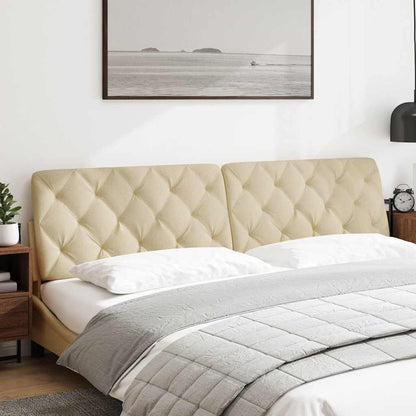 Cuscino Testiera Crema 200 cm in Tessuto - homemem39