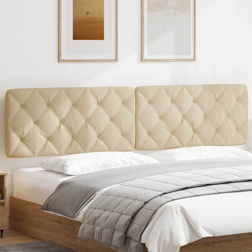 Cuscino Testiera Crema 200 cm in Tessuto - homemem39