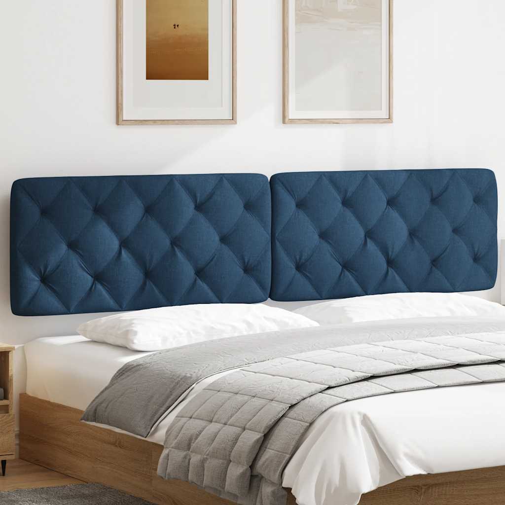 Cuscino Testiera Blu 200 cm in Tessuto - homemem39