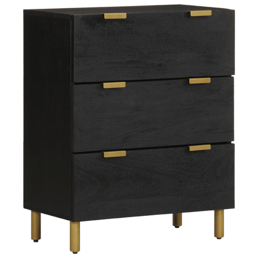 Credenze 2 pz Nere 60x33x75 cm in Legno Multistrato | homemem39