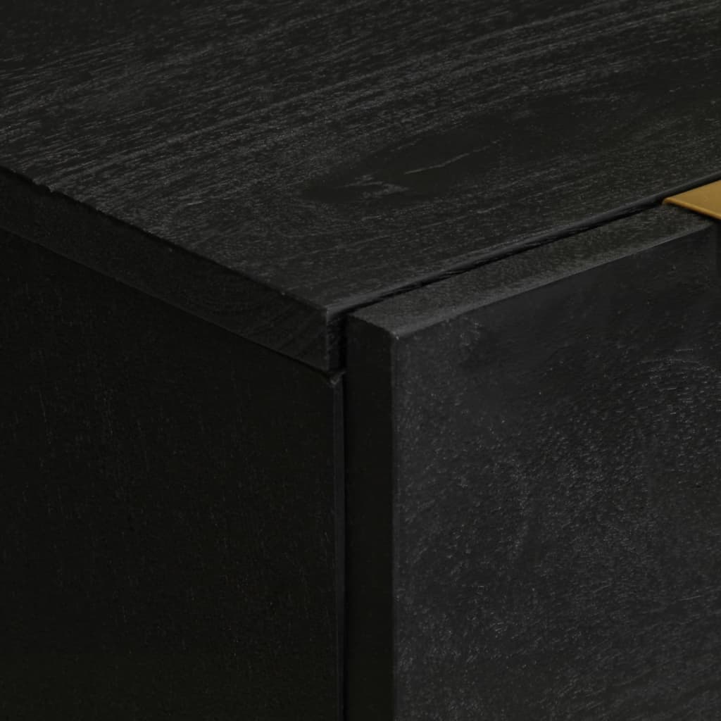 Credenze 2 pz Nere 60x33x75 cm in Legno Multistrato | homemem39