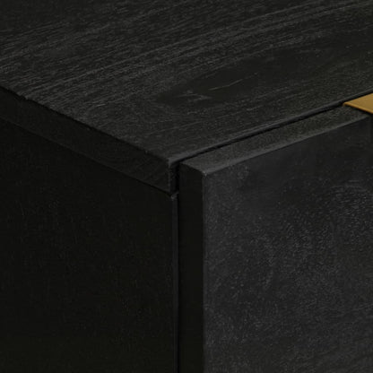 Credenze 2 pz Nere 60x33x75 cm in Legno Multistrato | homemem39