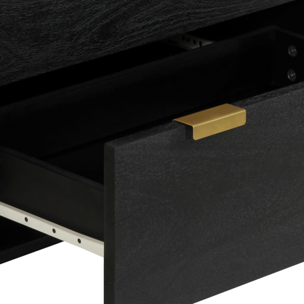 Credenze 2 pz Nere 60x33x75 cm in Legno Multistrato | homemem39