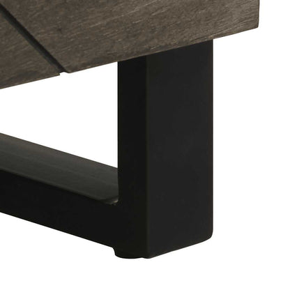 Credenze 2 pz Nere 60x33x75 cm in Legno Massello di Mango | homemem39