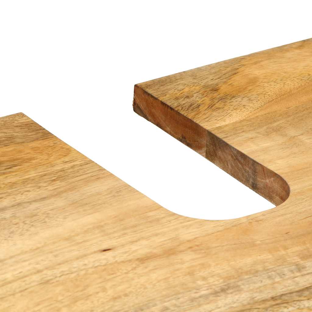 Set Mobili da Bagno 5 pz Marrone in Legno Massello di Mango
