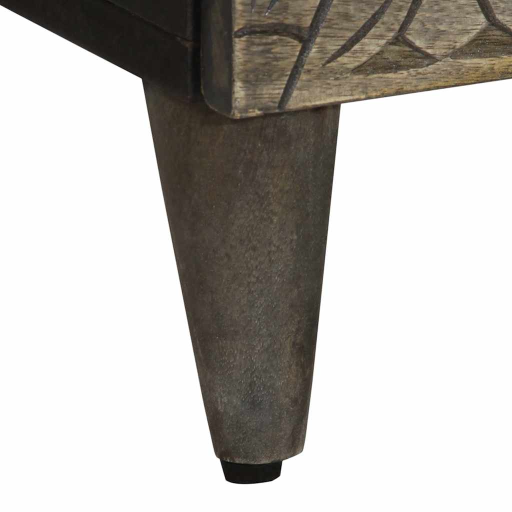 Credenze 2 pz Grigio Chiaro 60x33,5x75 cm Legno Massello Mango | homemem39