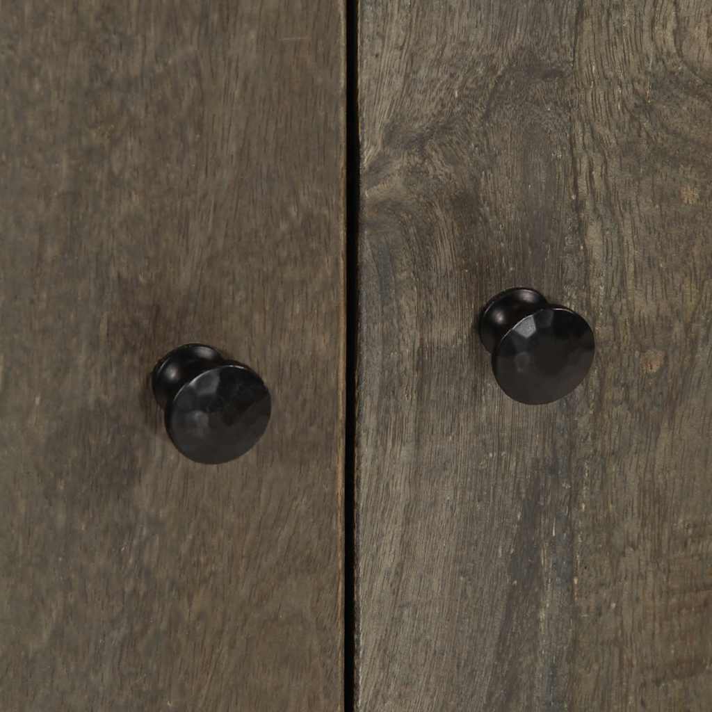 Credenze 3 pz Grigio Chiaro 60x33,5x75 cm Legno Massello Mango | homemem39