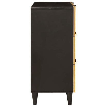 Set di Credenze 2 pcs Nero e Ottone 120 x 33 x 75 cm | homemem39