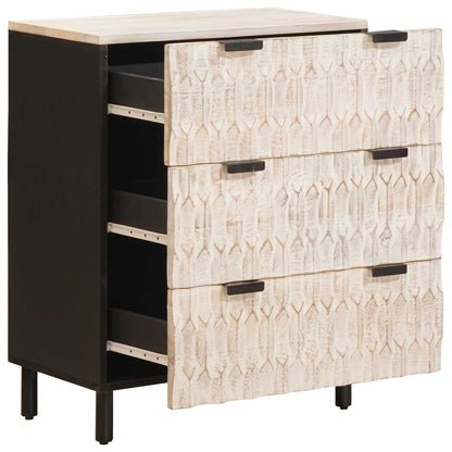 Credenza 2 pcs Finitura Bianco Lavato 60 x 33 x 75 cm