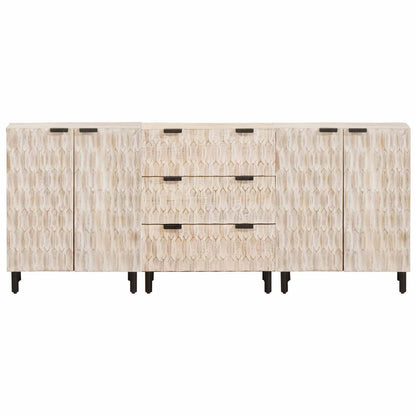 Credenza 3 pcs Finitura Bianco Lavato 180 x 33 x 75 cm