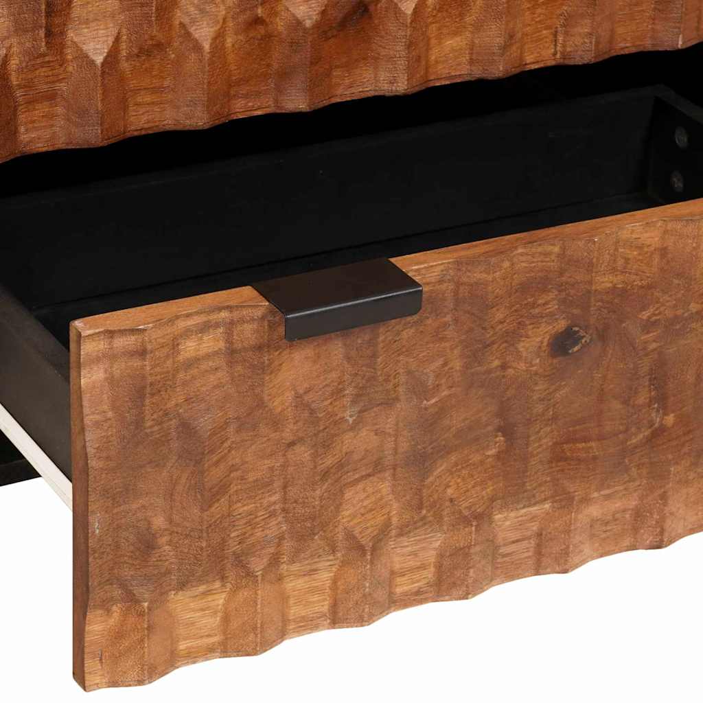 Credenza 2 pcs Finitura Marrone Acacia 60 x 33 x 75 cm