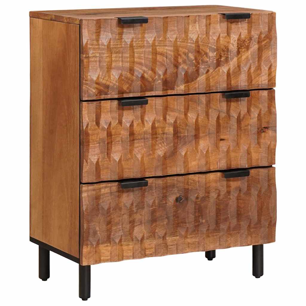 Credenza 2 pcs Finitura Marrone Acacia 60 x 33 x 75 cm