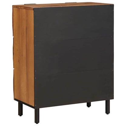 Credenza 2 pcs Finitura Marrone Acacia 60 x 33 x 75 cm | homemem39