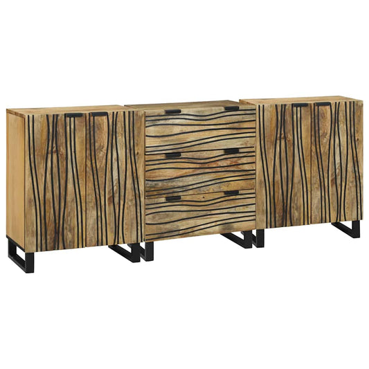 Set di mobili per il bagno 3 pcs Marrone Legno multistrato | homemem39