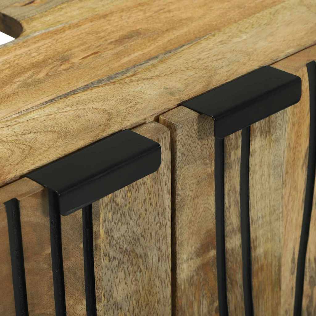 Set di Armadi da Bagno 2 pcs Naturale Legno di mango massello | homemem39
