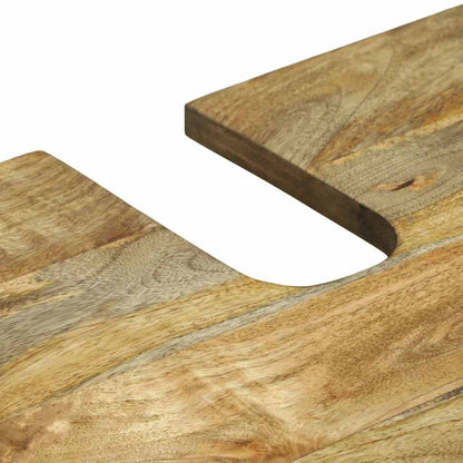 Set di Armadi da Bagno 2 pcs Naturale Legno di mango massello | homemem39