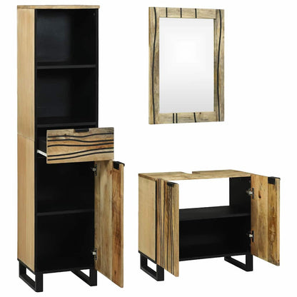 Set di mobili per il bagno 3 pcs Marrone Legno multistrato | homemem39