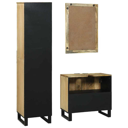 Set di mobili per il bagno 3 pcs Marrone Legno multistrato | homemem39