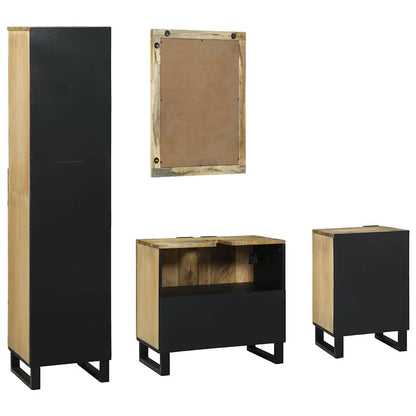 Set di mobili per il bagno 4 pcs Marrone Legno multistrato | homemem39