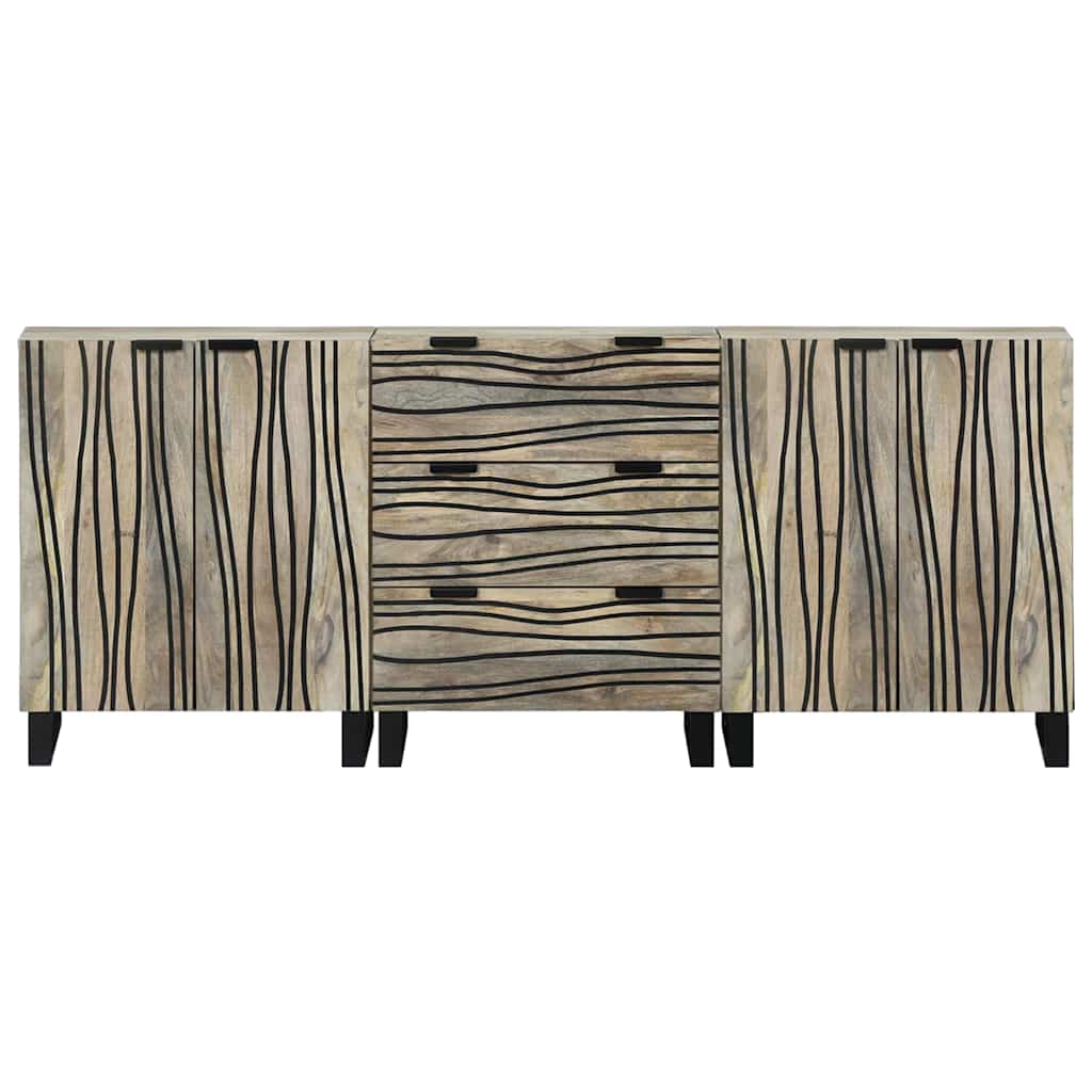 Set di mobili per il bagno 3 pcs Bianco Legno multistrato | homemem39