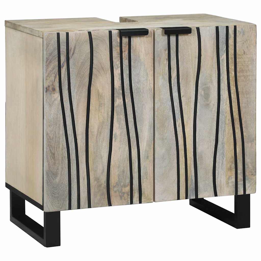 Set di mobili per il bagno 3 pcs Bianco Legno multistrato | homemem39