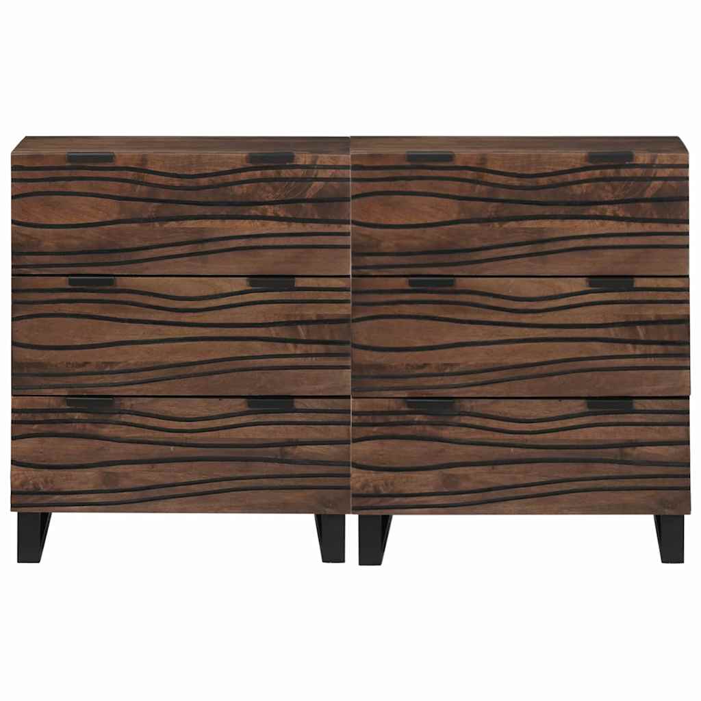 Sideboards con cassetto 2 pcs Marrone 60 x 33.5 x 75 cm - homemem39