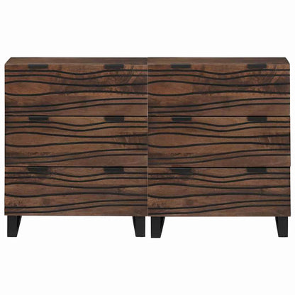 Sideboards con cassetto 2 pcs Marrone 60 x 33.5 x 75 cm - homemem39