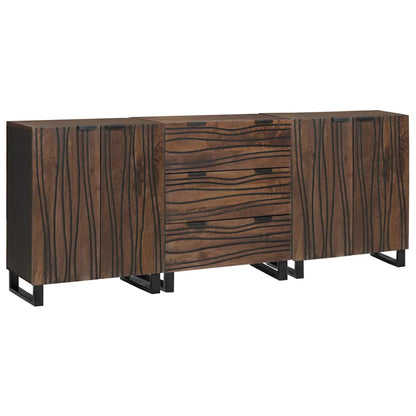 Set di mobili per il bagno 3 pcs Marrone Legno multistrato | homemem39