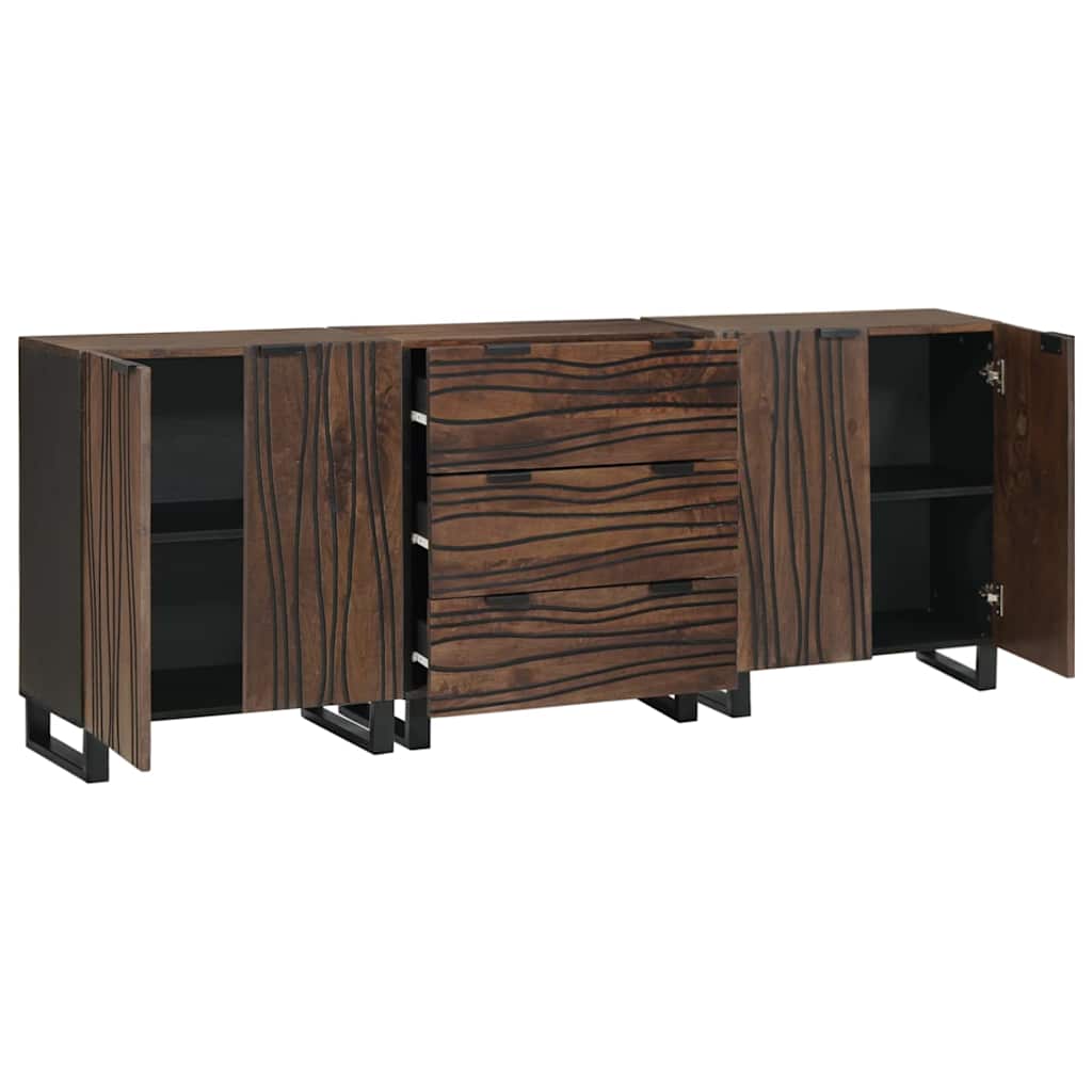 Set di mobili per il bagno 3 pcs Marrone Legno multistrato | homemem39
