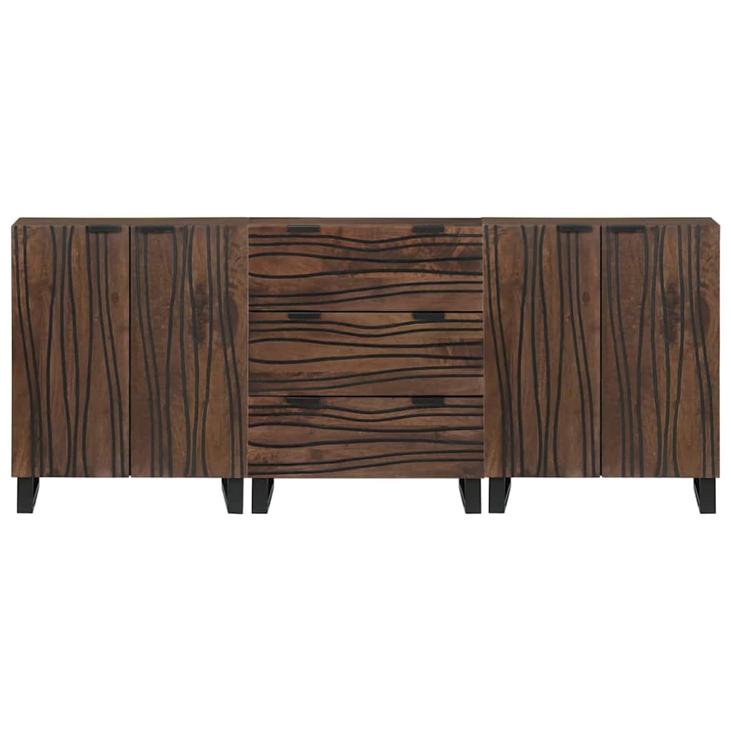 Set di mobili per il bagno 3 pcs Marrone Legno multistrato | homemem39