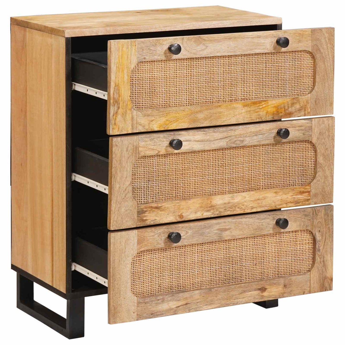 Credenza 2 pcs Marrone 60 x 33 x 75 cm Legno di mango massello