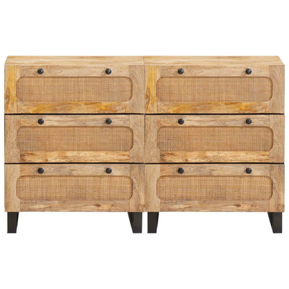Credenza 2 pcs Marrone 60 x 33 x 75 cm Legno di mango massello | homemem39