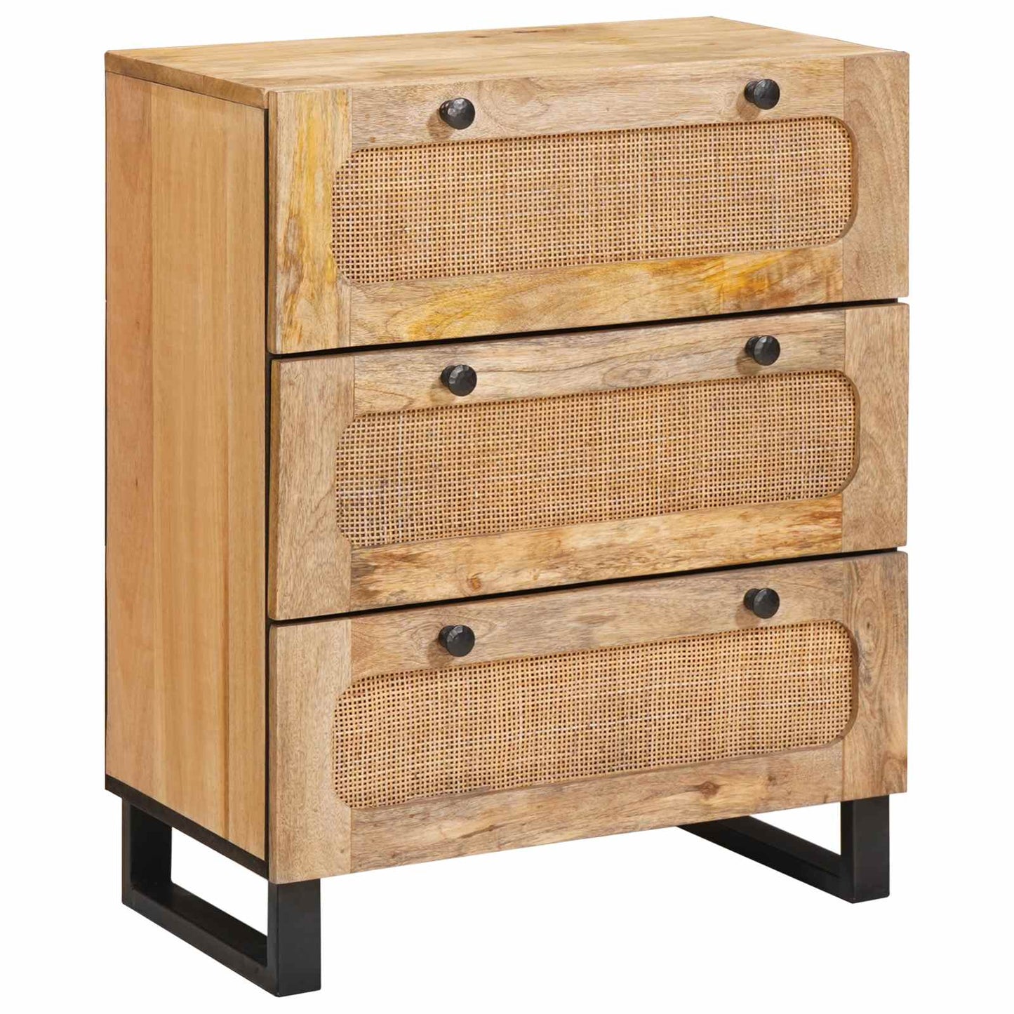 Credenza 3 pcs Marrone 180 x 33 x 75 cm Legno di mango massello