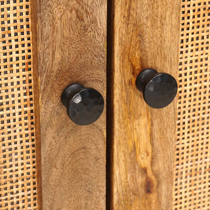 Set da Bagno con porta 2 pcs Marrone Legno di mango massello